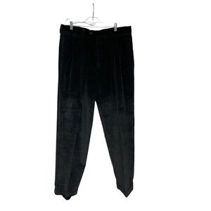 Murano Men's Pants Corduroy Straight Leg 100% Cotton Black Size 38